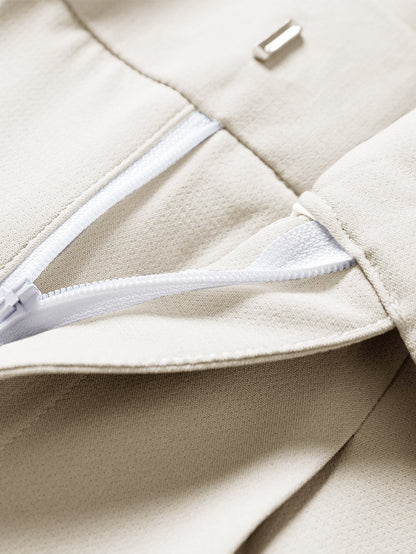 Slim Fit Tapered Cropped Trousers