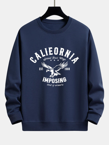 California Eagle Print Relax Fit Sweatshirt