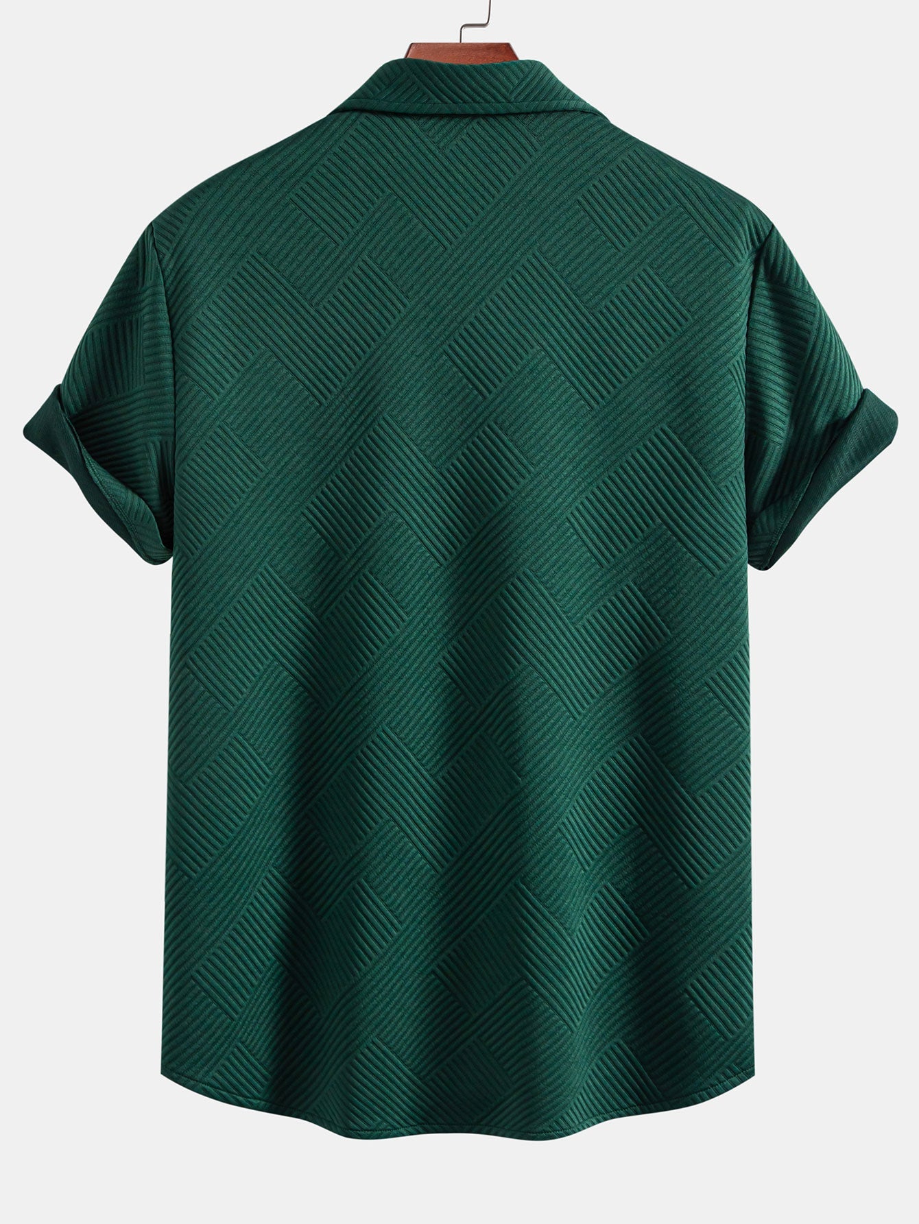 Stripe Jacquard Button Up Shirt