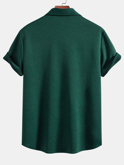Stripe Jacquard Button Up Shirt