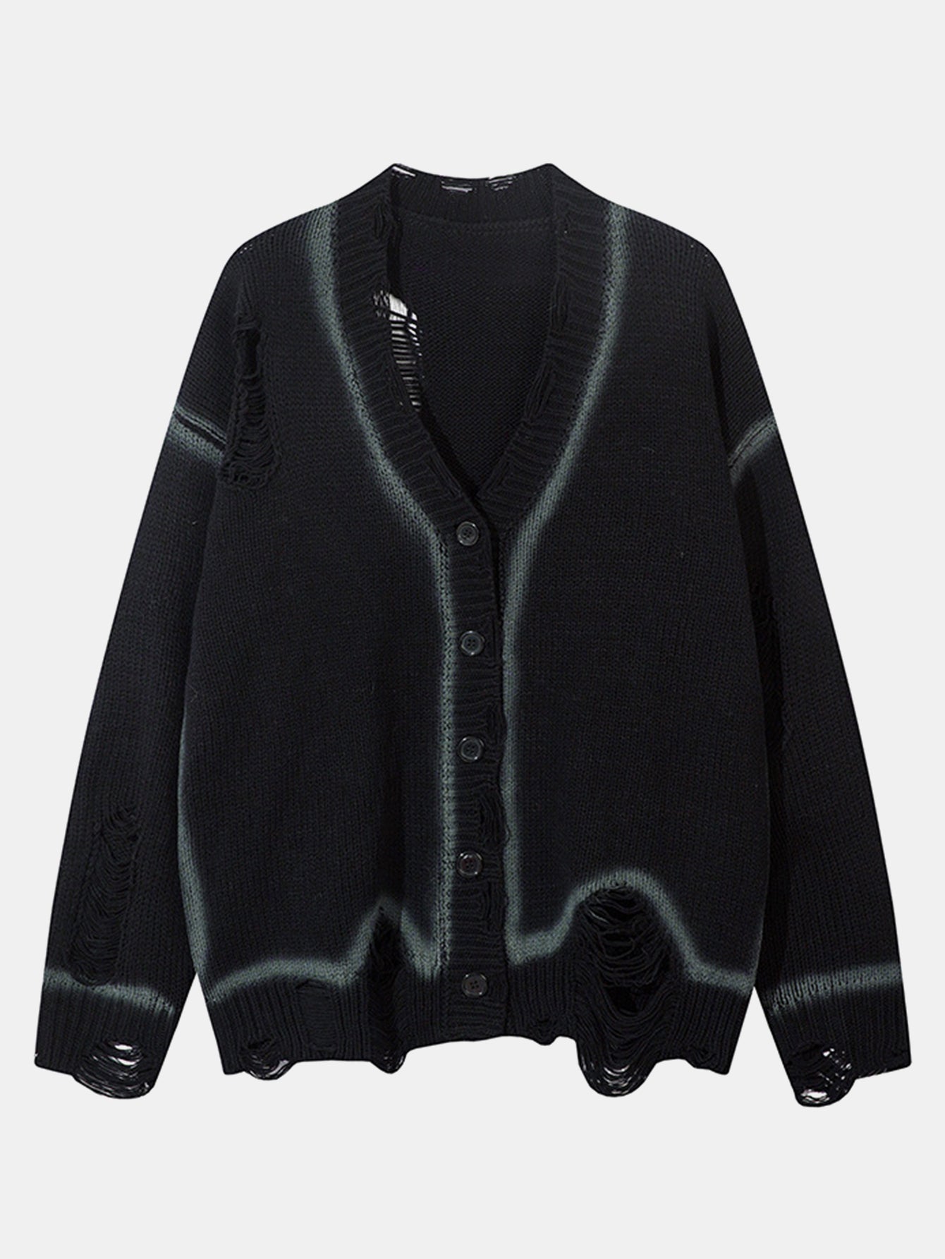 Distressed Button Up Cardigan