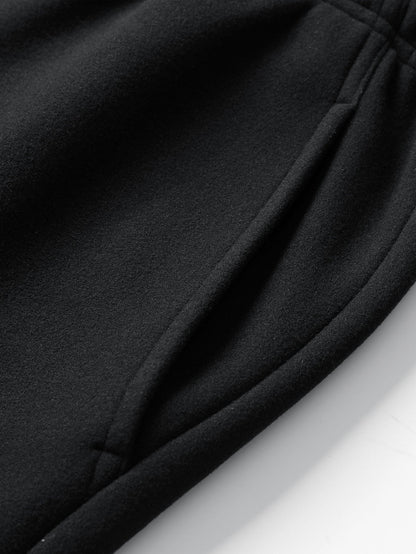 Polar Fleece Drawstring Straight Leg Pants