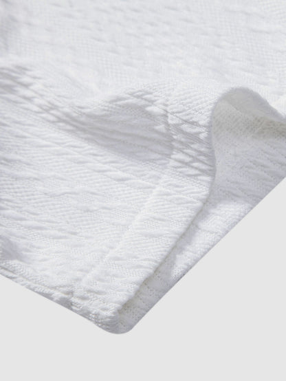 Muscle Fit Jacquard Textured Shirt