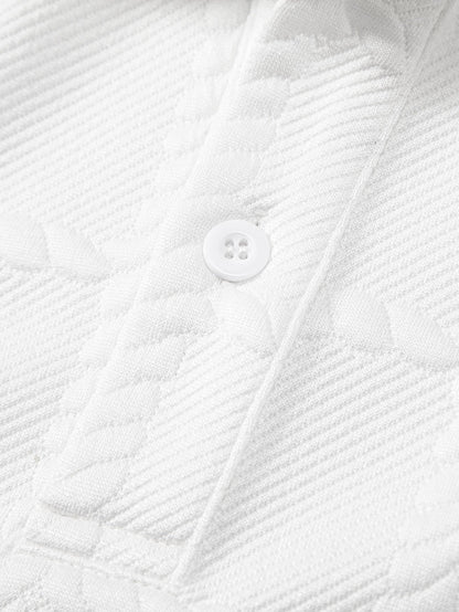 Checkered Jacquard  Polo Shirt