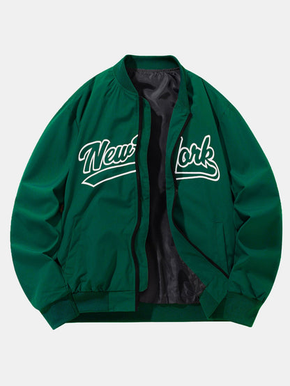 New York Brooklyn Rugby Print Jacket