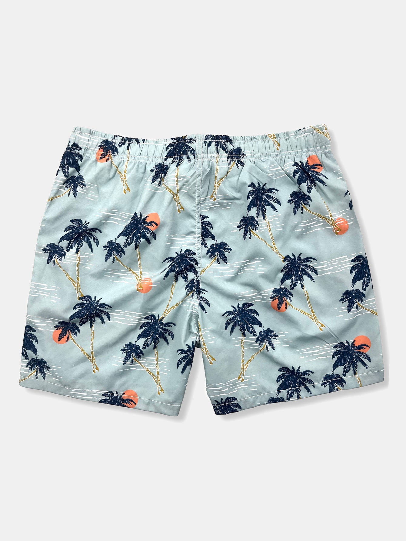 Palm Tree Sunset Print Swim Shorts