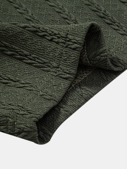 Twist Texture Knit Polo Shirt