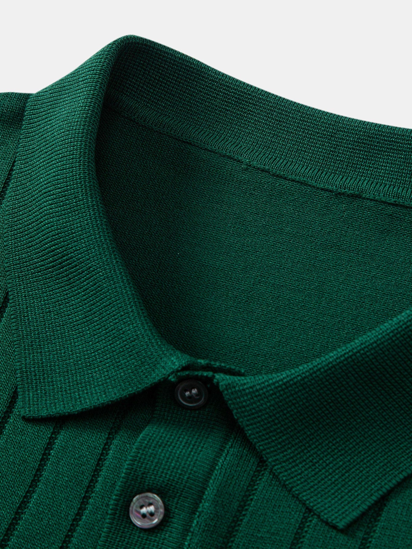 Stripe Knit Polo Shirt