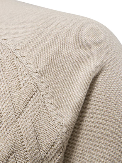 Geometry Jacquard Crewneck Sweater