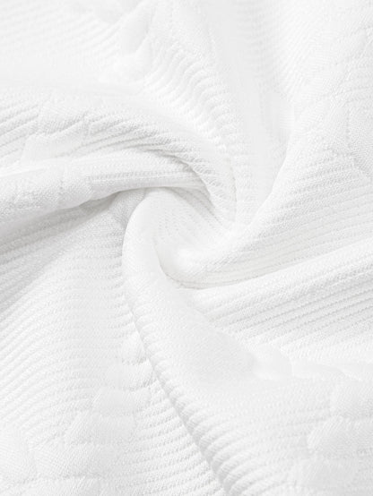 Checkered Jacquard  Polo Shirt