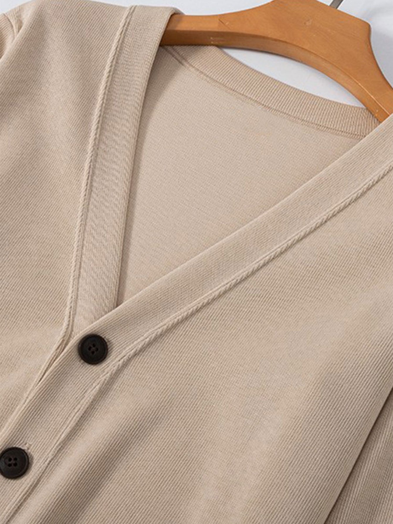 Ribbed Knit Cardigan With Pockets