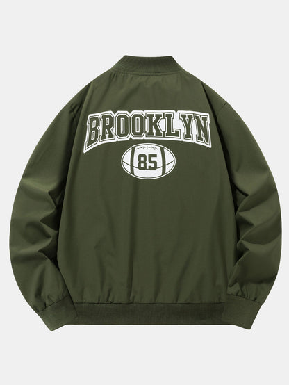 New York Brooklyn Rugby Print Jacket