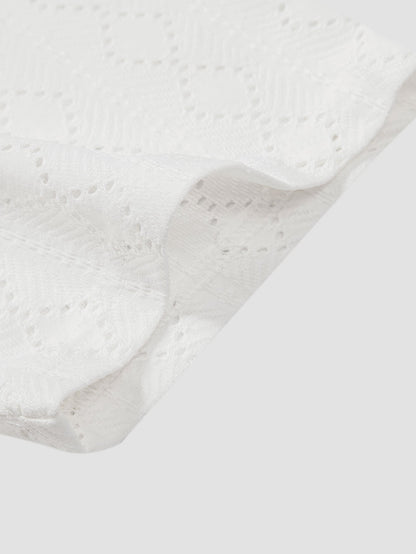 Muscle Fit Diamond Texture Cuban Shirt