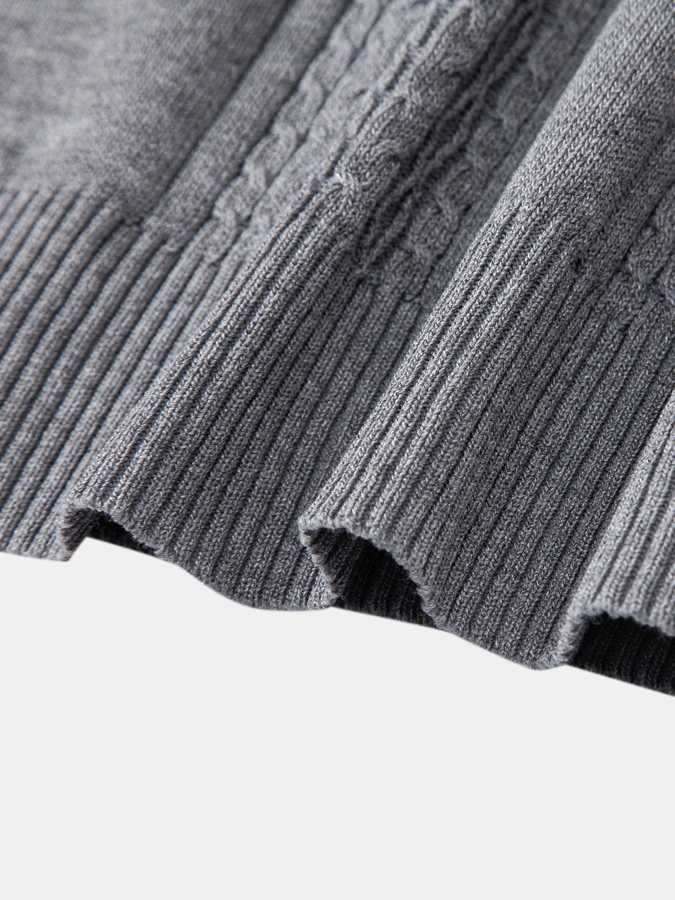 Twist Jacquard Knitted Zipper Polo Shirt