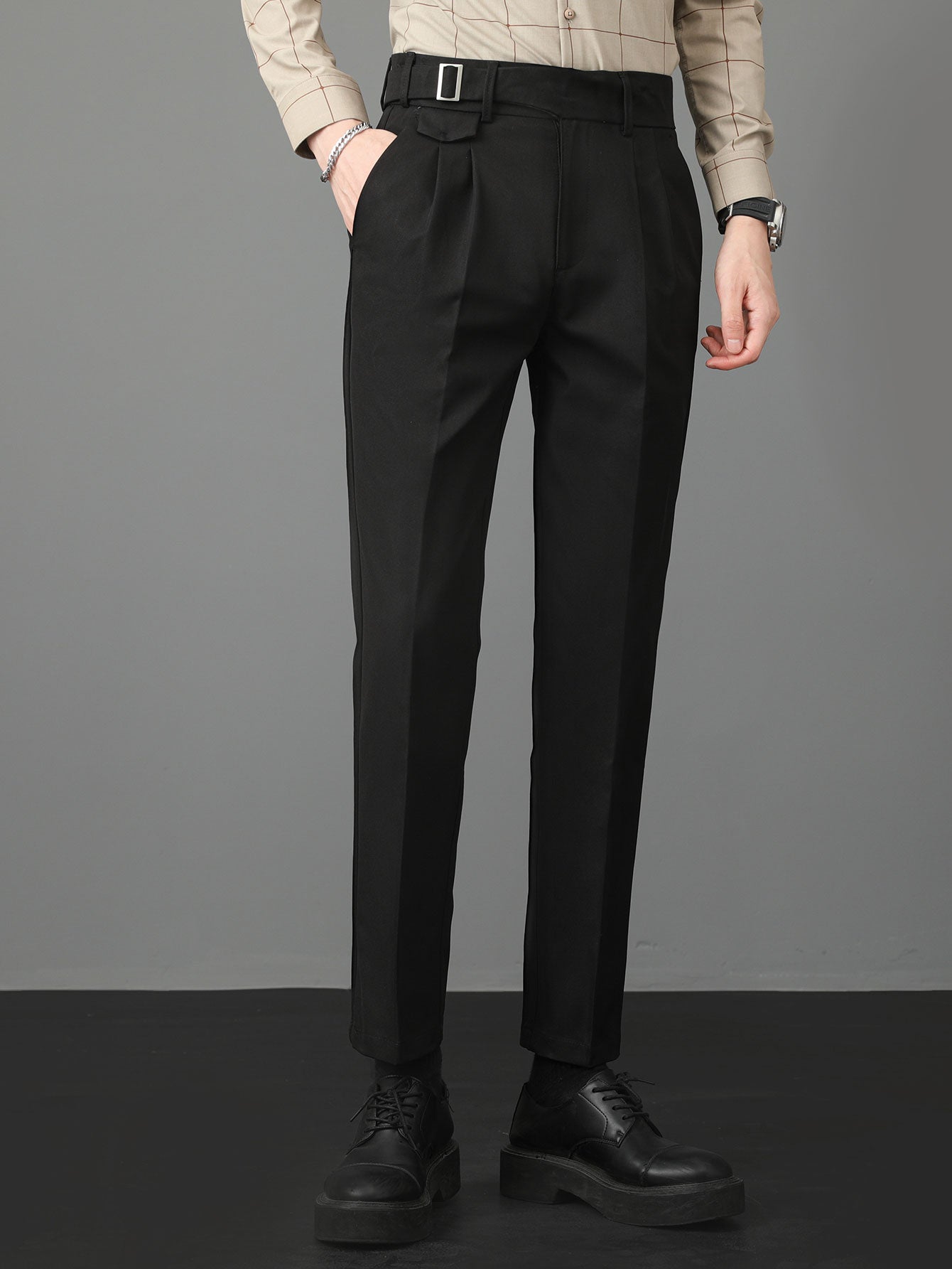 Slim Fit Tapered Trousers