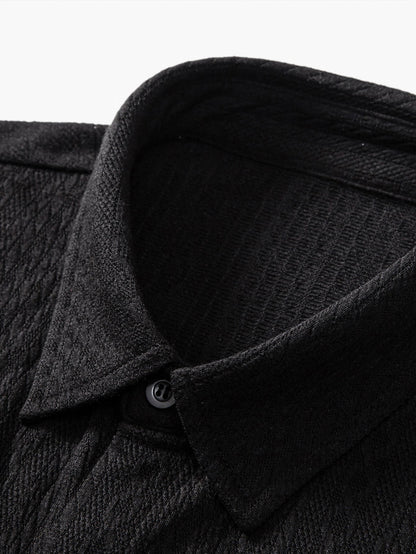 Muscle Fit Jacquard Textured Shirt