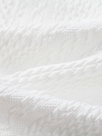 Textured Jacquard Knit Polo Shirt