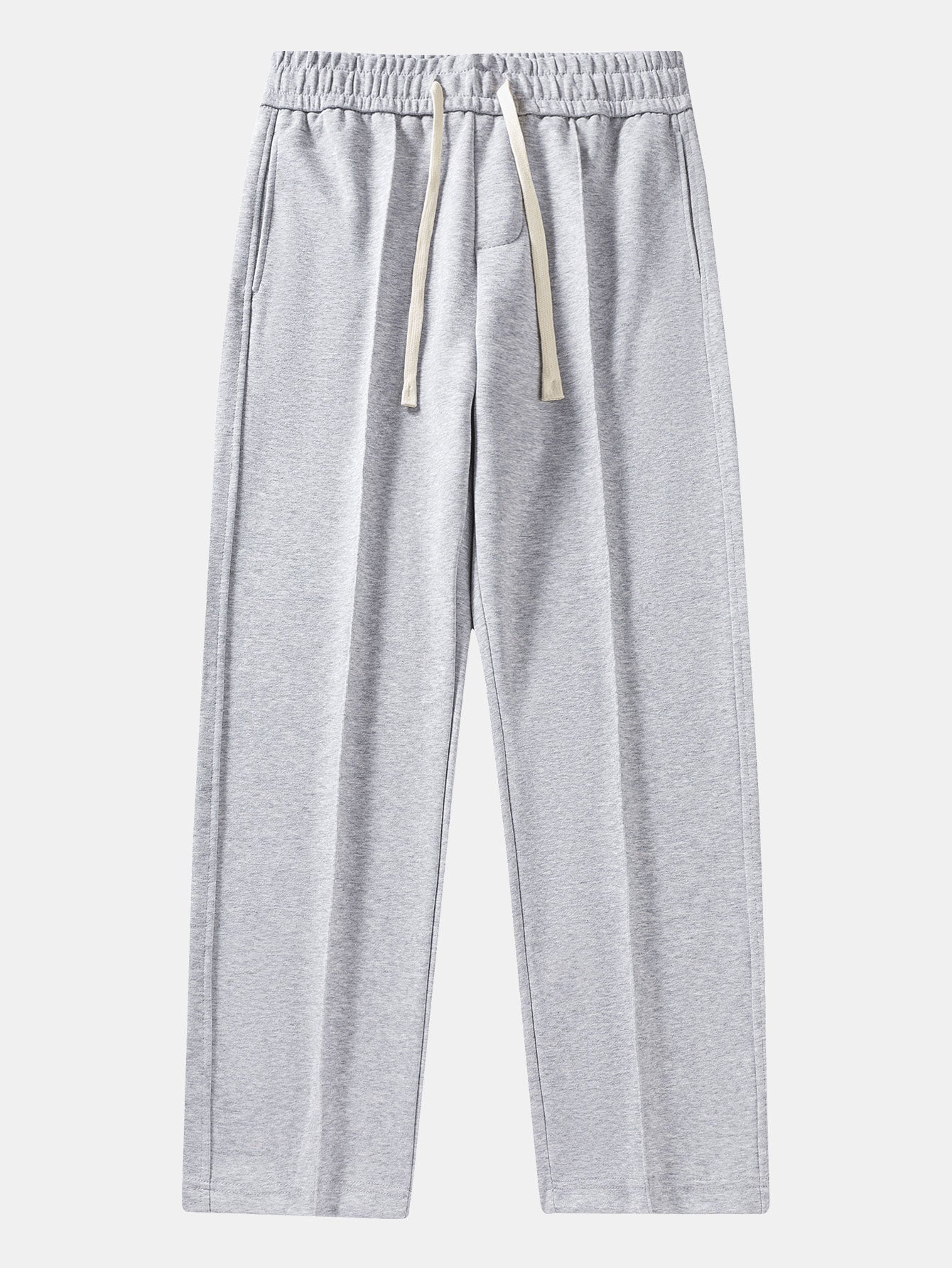 Straight Leg Pleated Pintuck Sweatpants