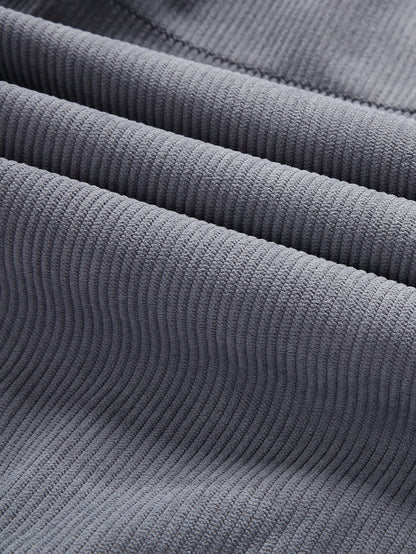 Teddy Lined Zip Up Corduroy Jacket