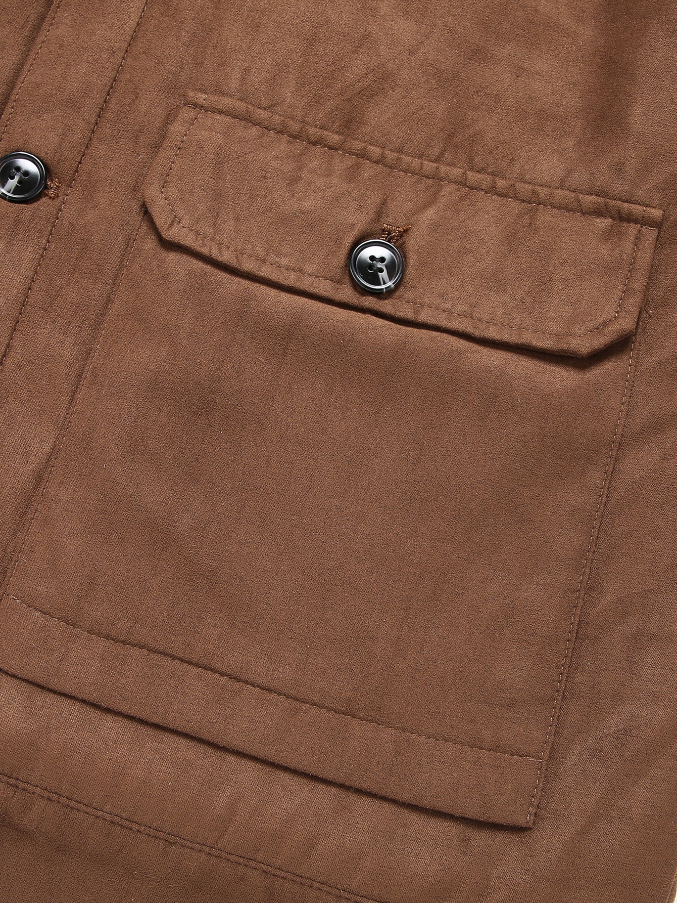 Teddy Lined Suede Jacket With Pockets