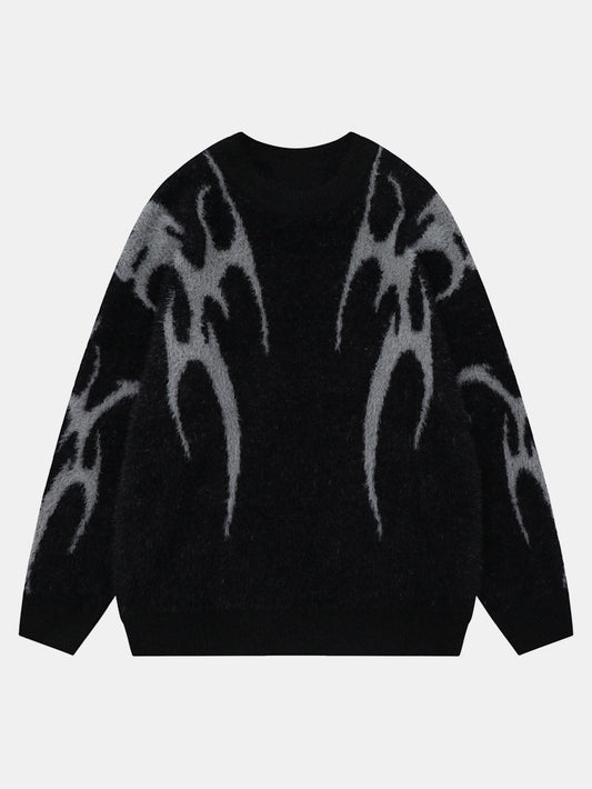 Gothic Printed Knit Sweater