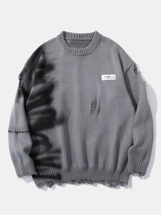 Graffiti Distressed Sweater