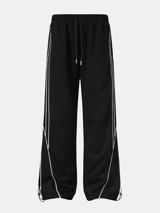 Stripe Wide-Leg Baggy Sweatpants