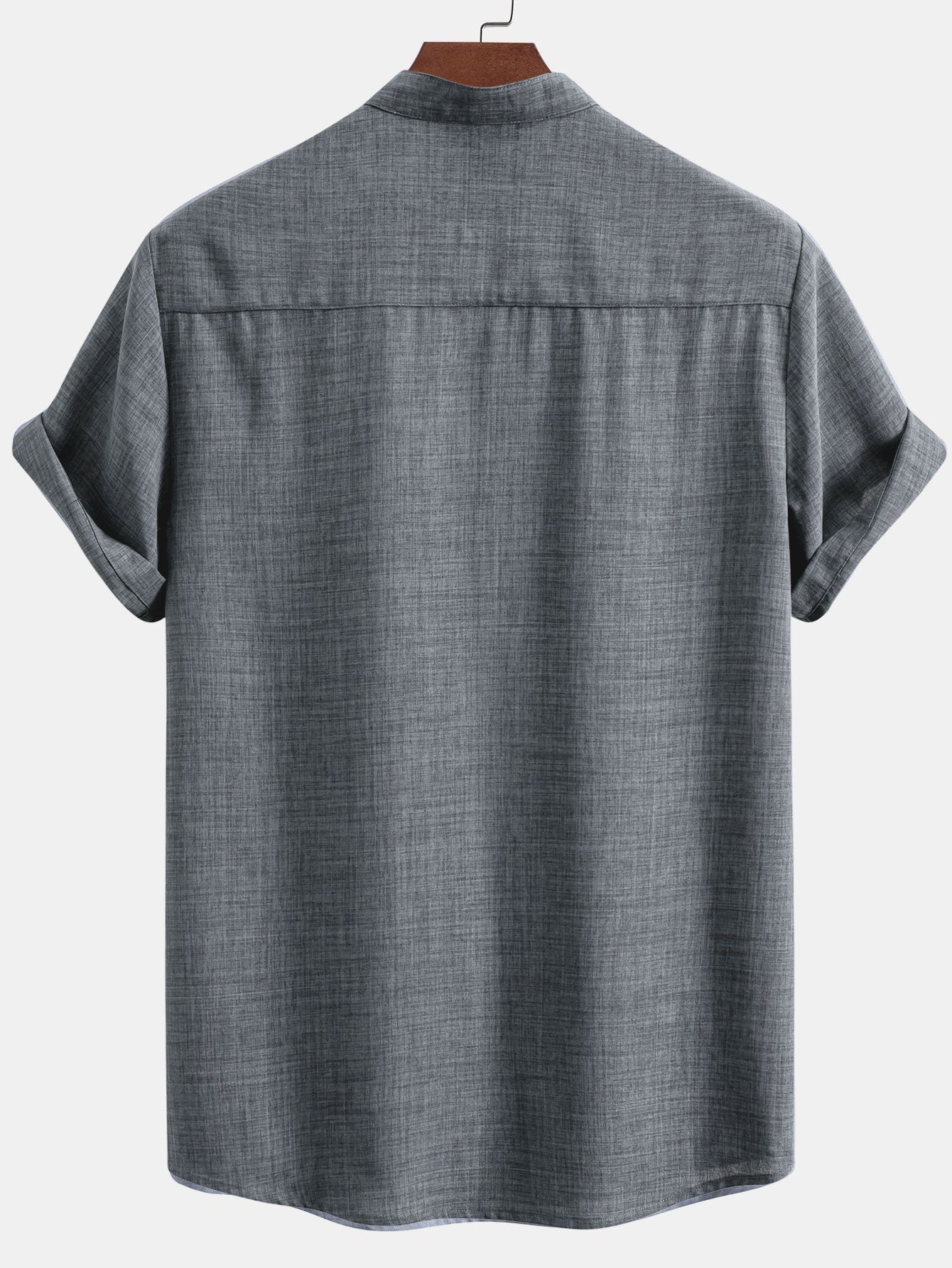 Short Sleeve Stand Collar Shirt