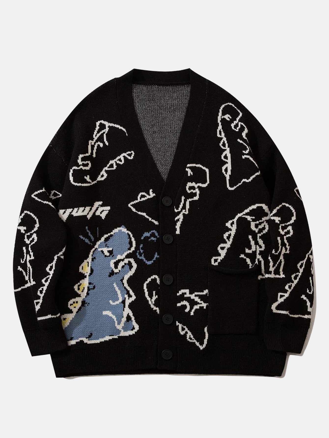 Dinosaur Print Button Up Cardigan