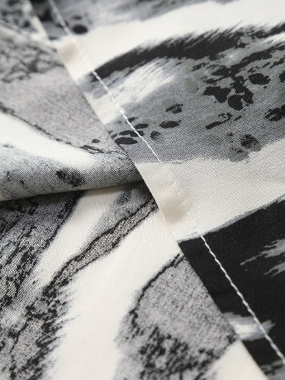 Brushstroke Print Button Up Shirt