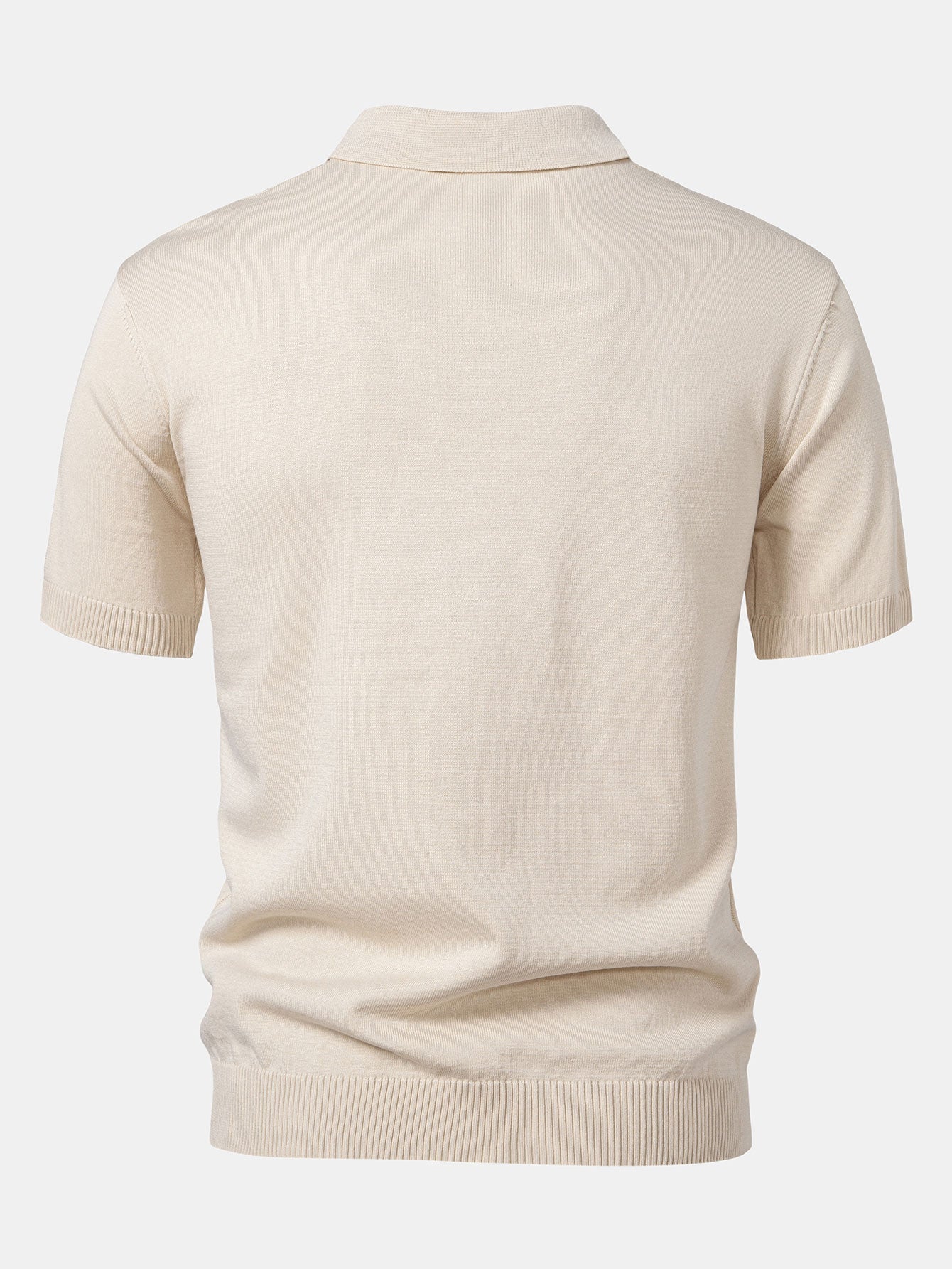 Stripe Knit Polo Shirt