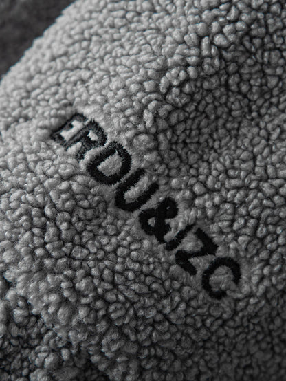 Color Block Teddy Zip-Up Jacket