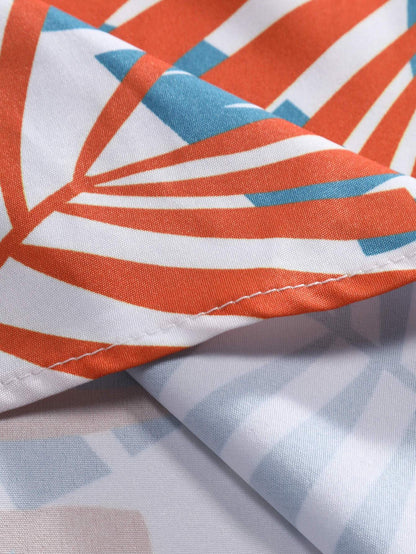 Leaf Print Button Up Shirt