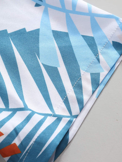 Leaf Print Button Up Shirt