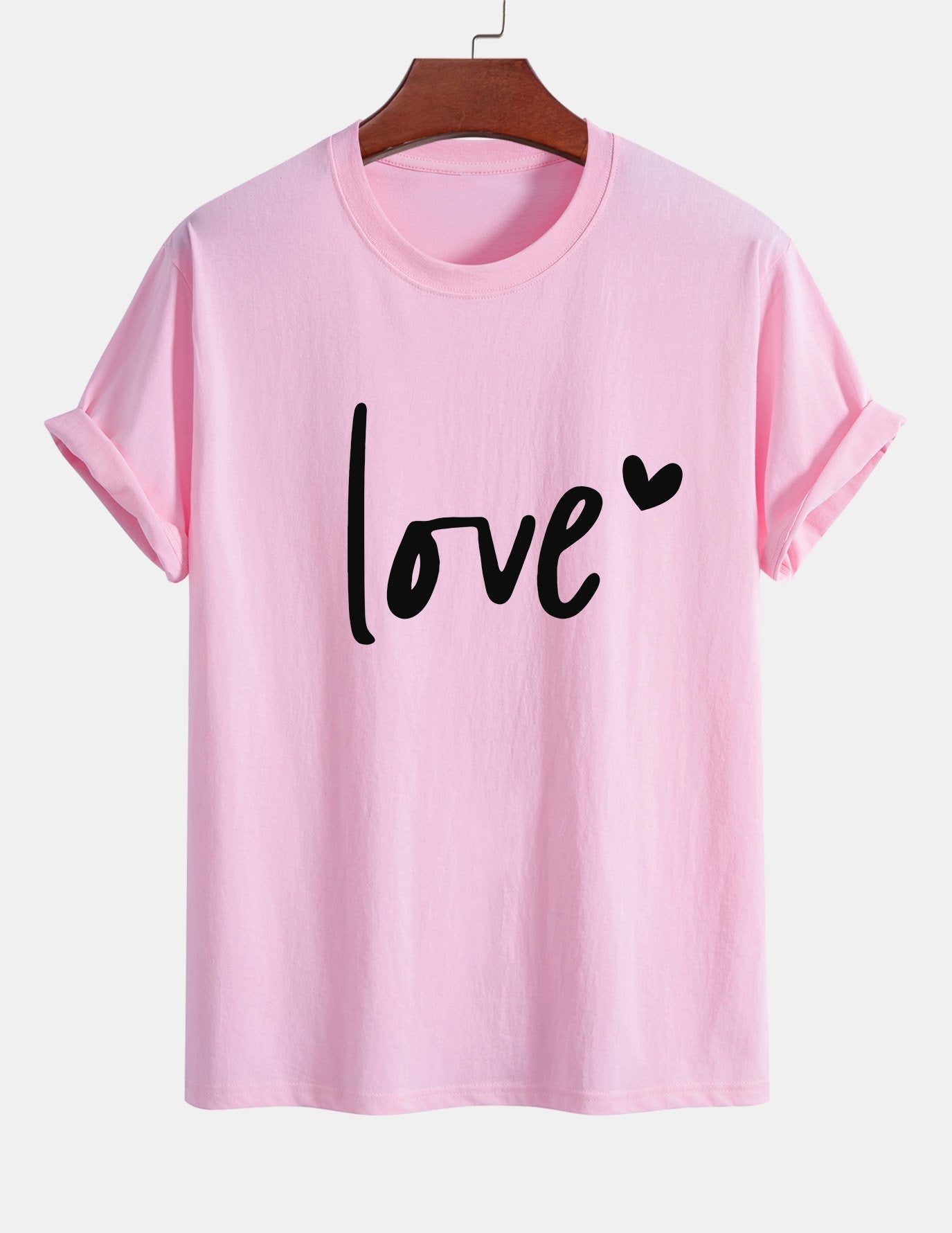 Regular Fit Love Print Cotton T-Shirt