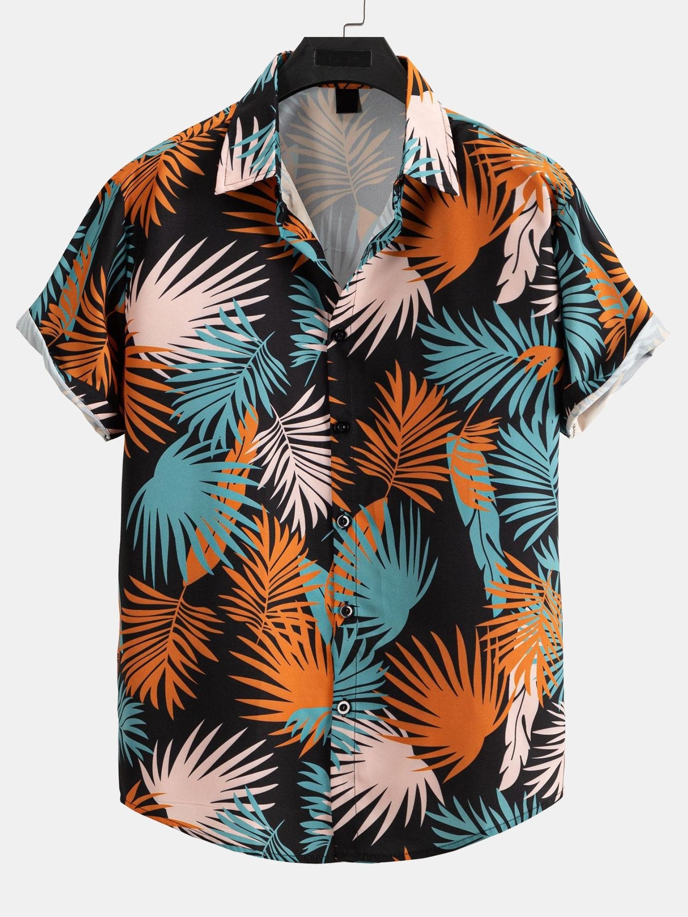 Leaf Print Button Up Shirt