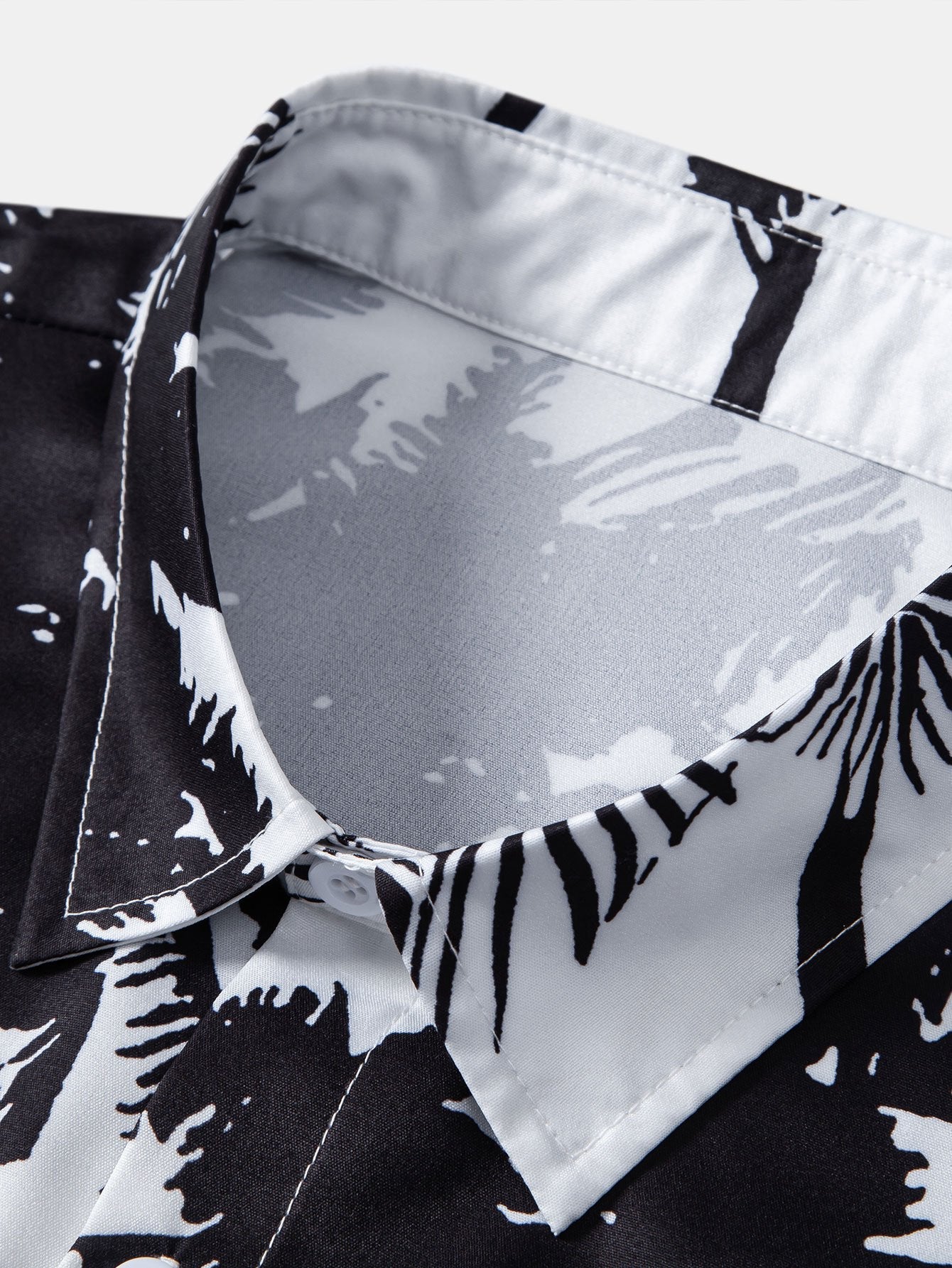 Palm Trees Print Button Up Shirt