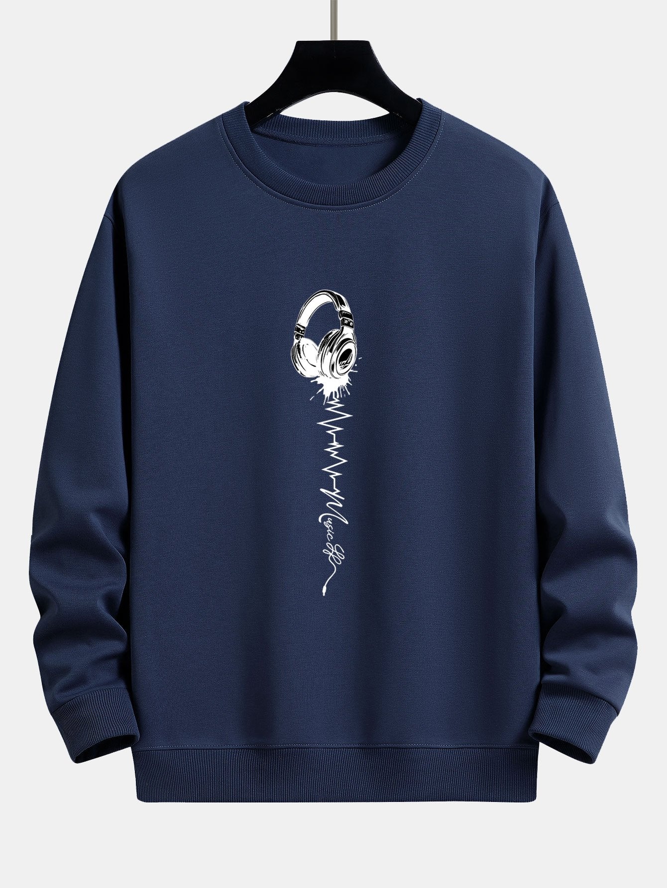 Earphone Print Relax Fit Sweatshirt