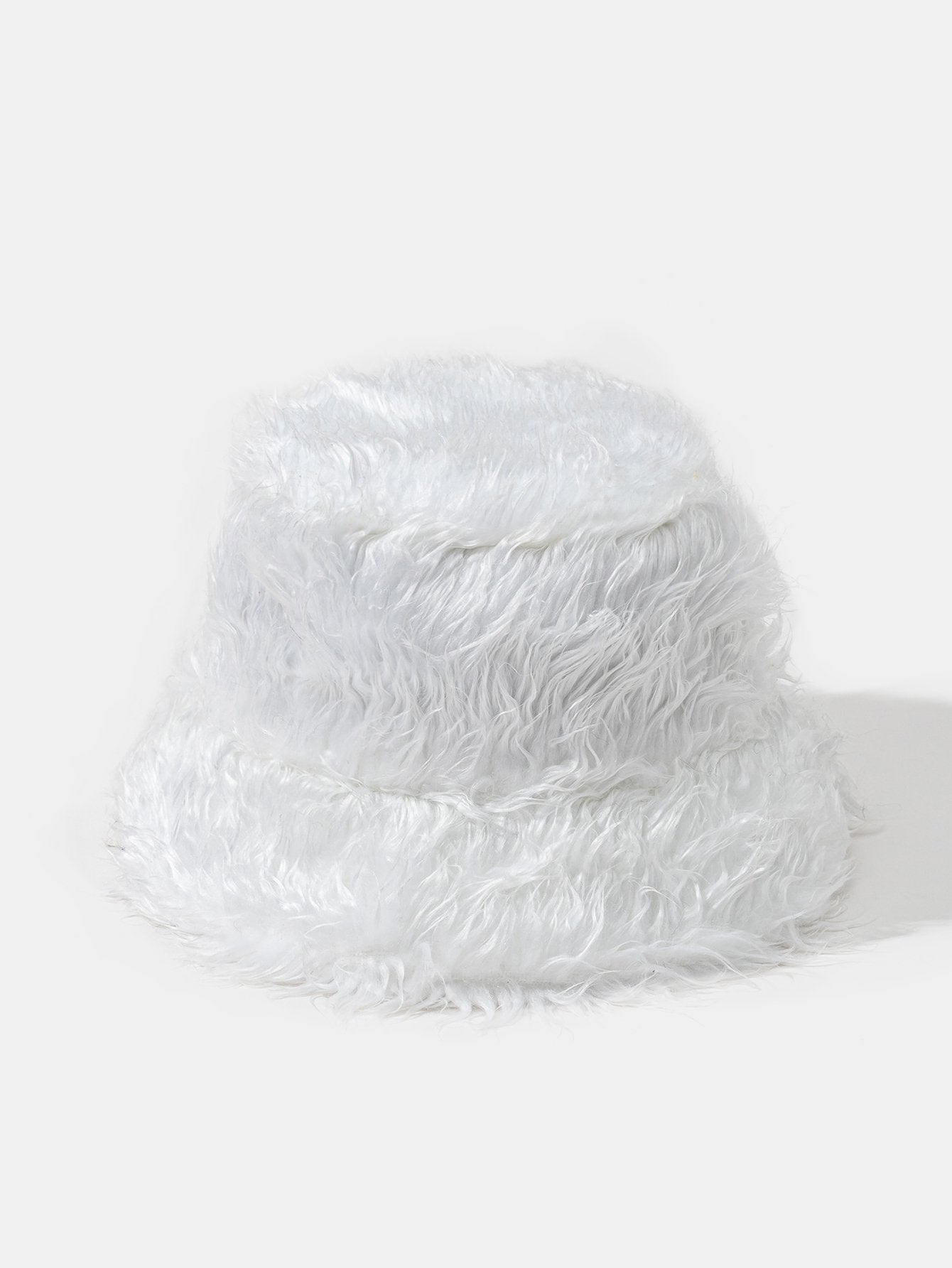 Solid Color Faux Fur Plush Bucket Hat