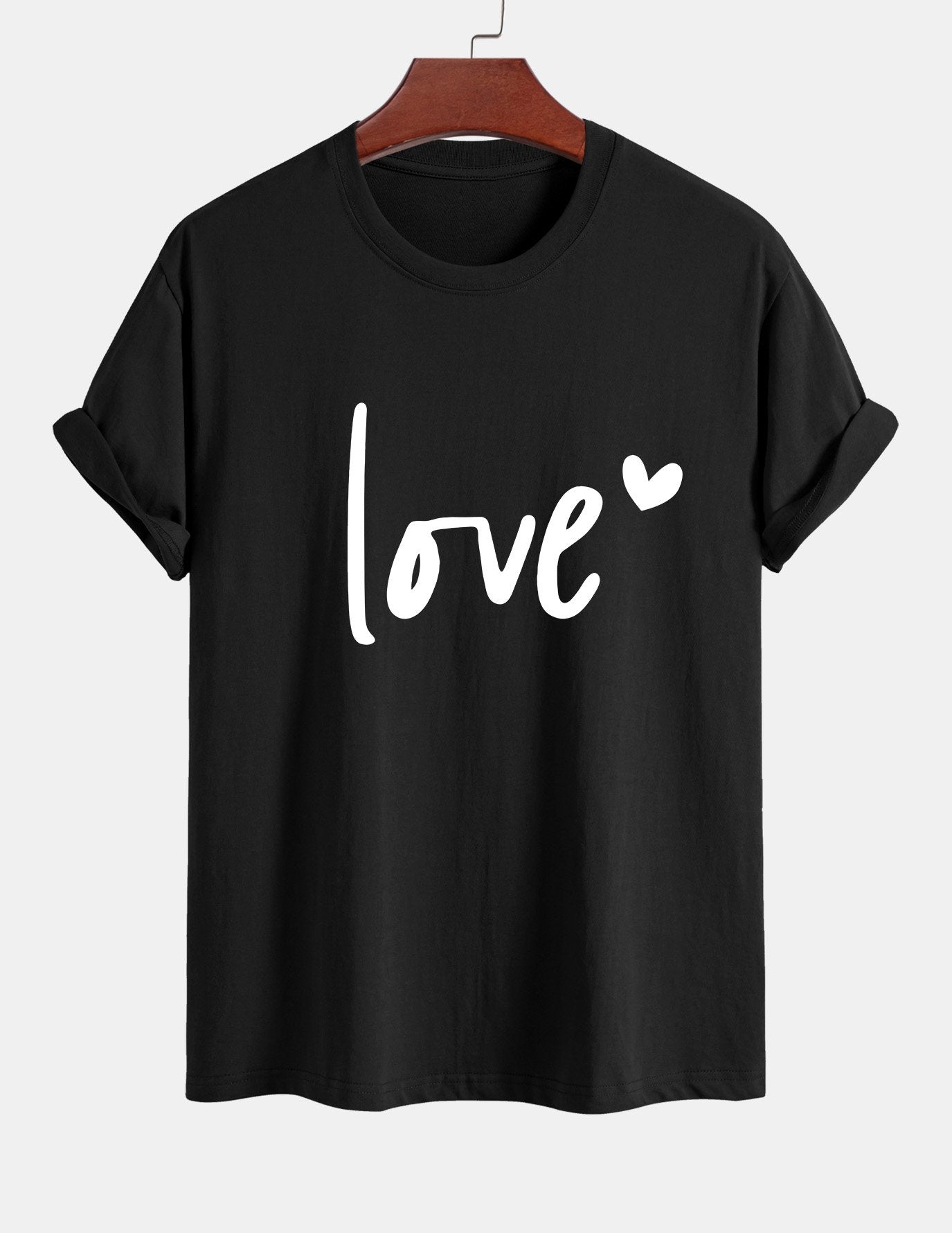 Regular Fit Love Print Cotton T-Shirt