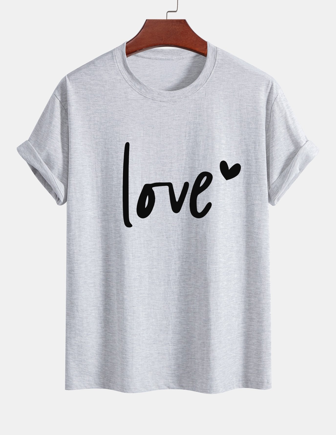 Regular Fit Love Print Cotton T-Shirt