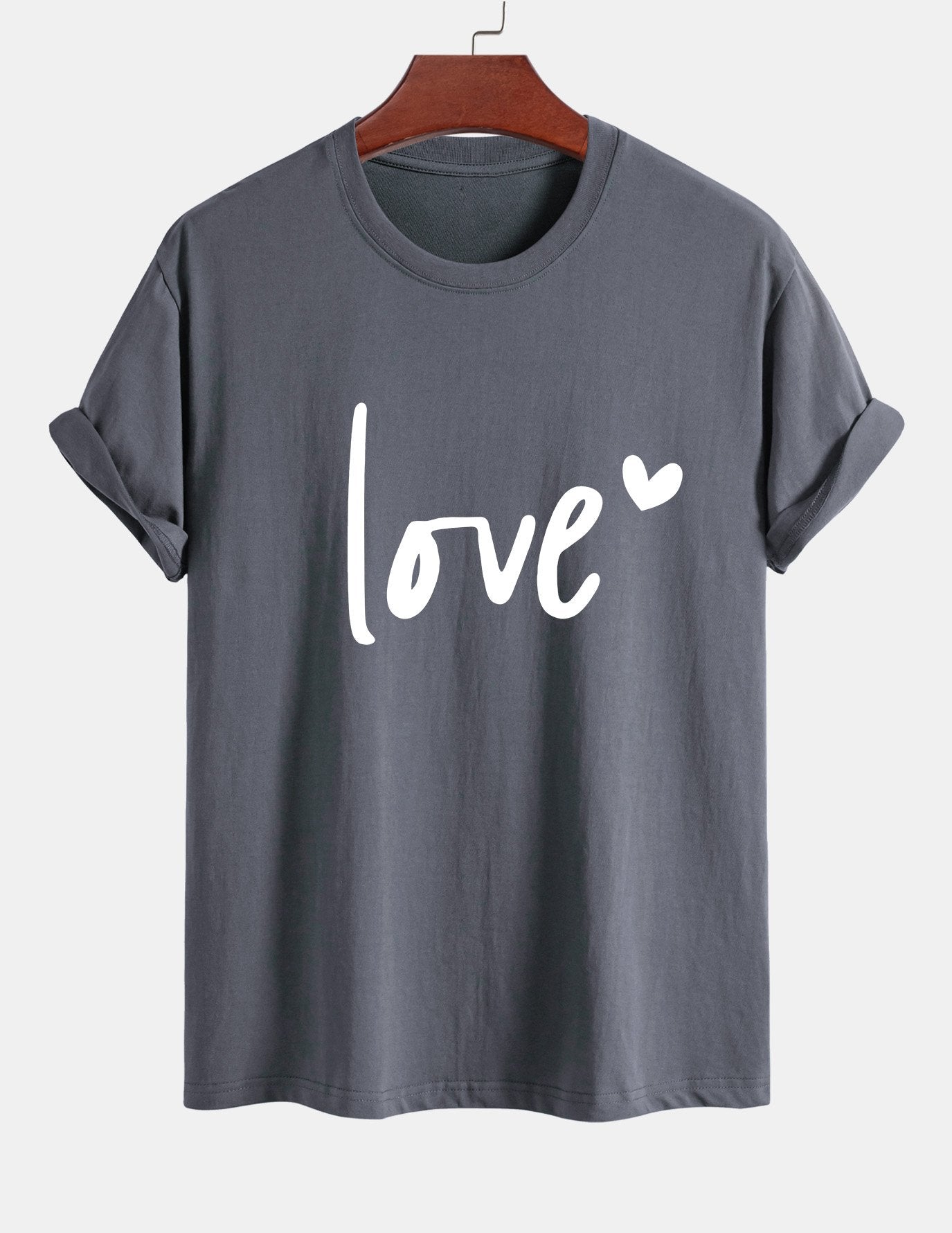 Regular Fit Love Print Cotton T-Shirt