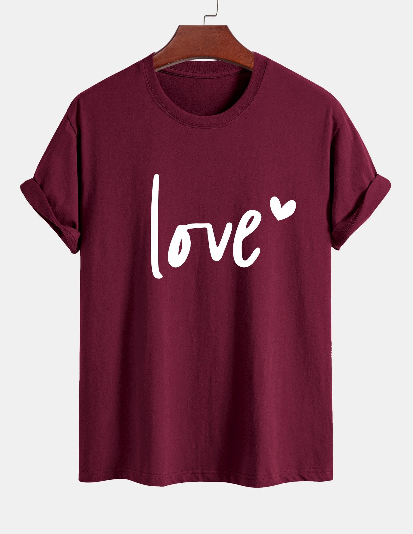 Regular Fit Love Print Cotton T-Shirt