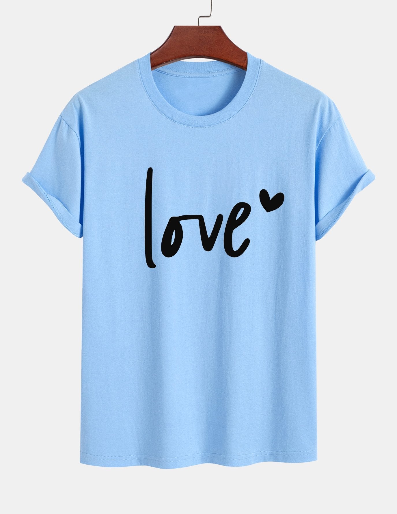 Regular Fit Love Print Cotton T-Shirt