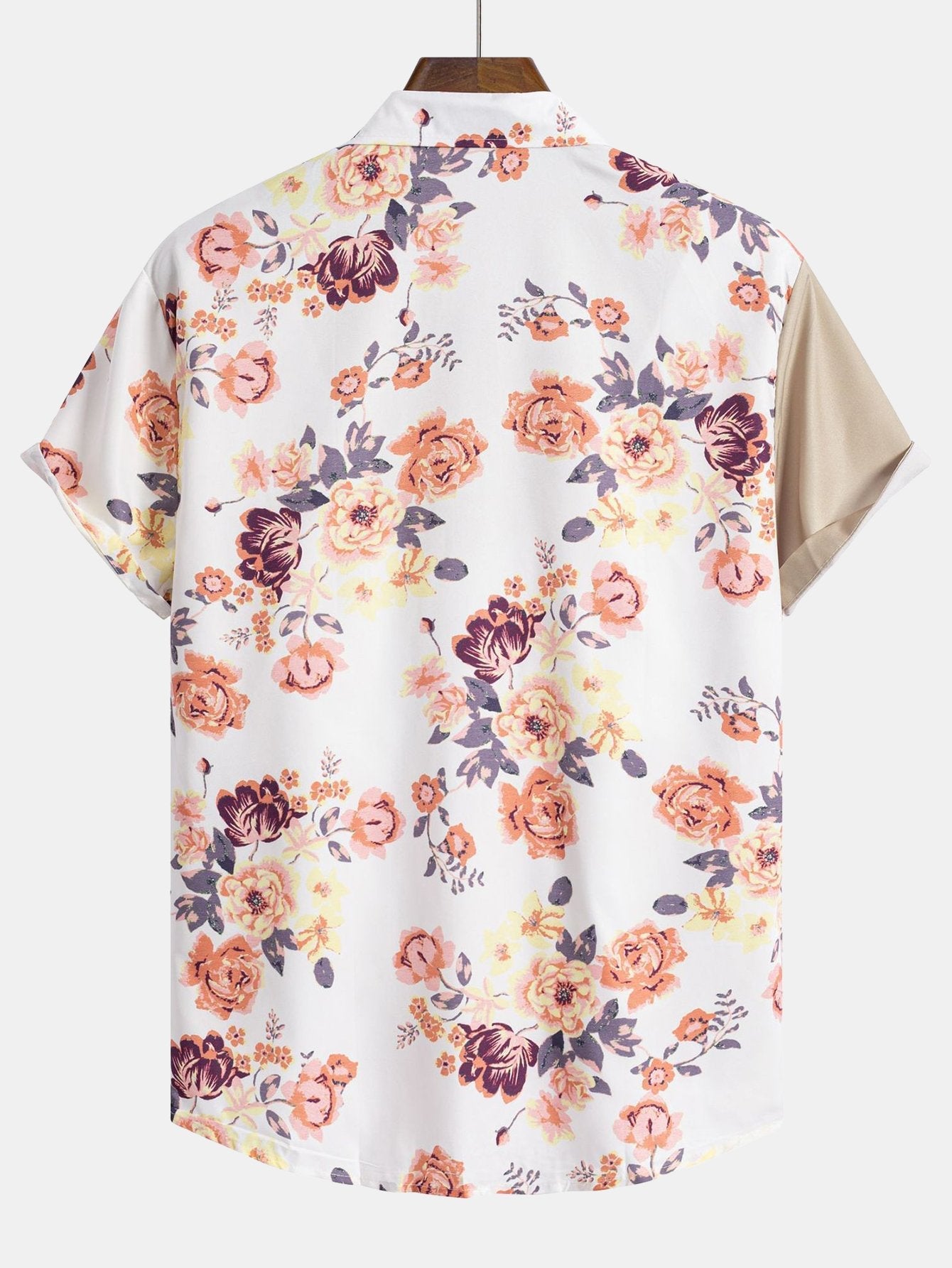 Floral Patchwork  Print Button Up Shirt