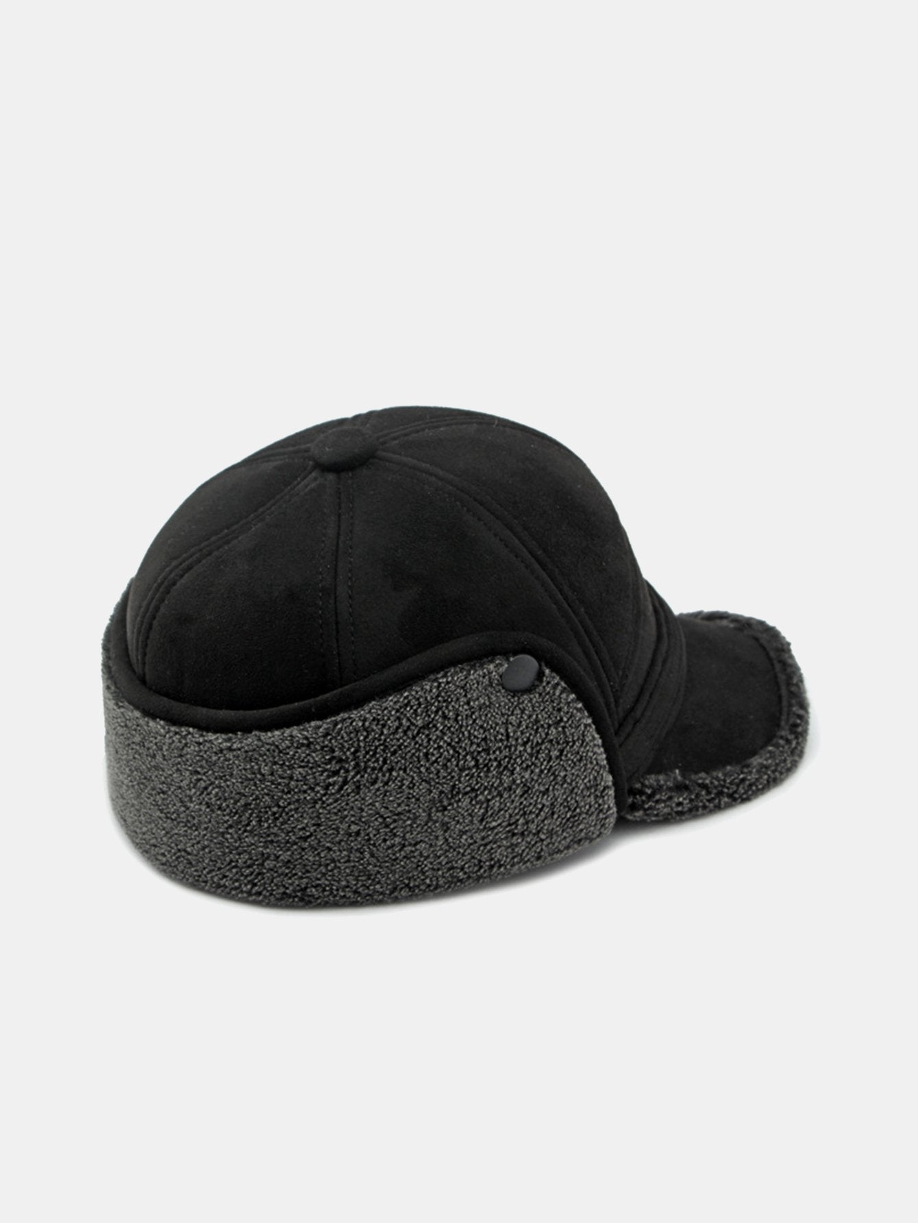 Faux Suede Earflaps Warm Baseball Cap
