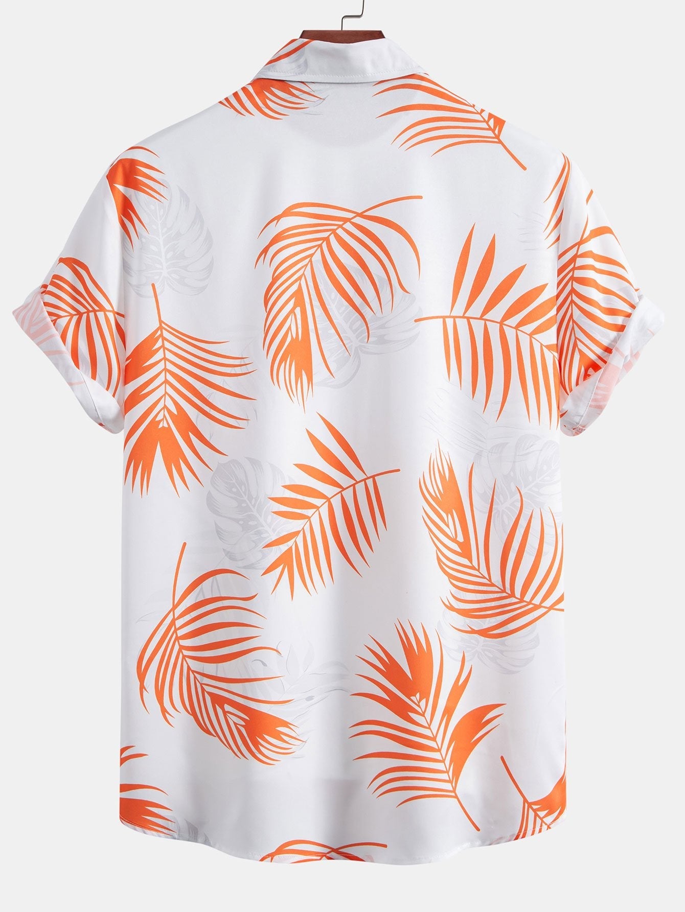 Leaf Print Button Up Shirt