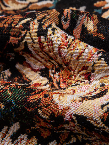 Painted Floral Jacquard Cuban Shirt